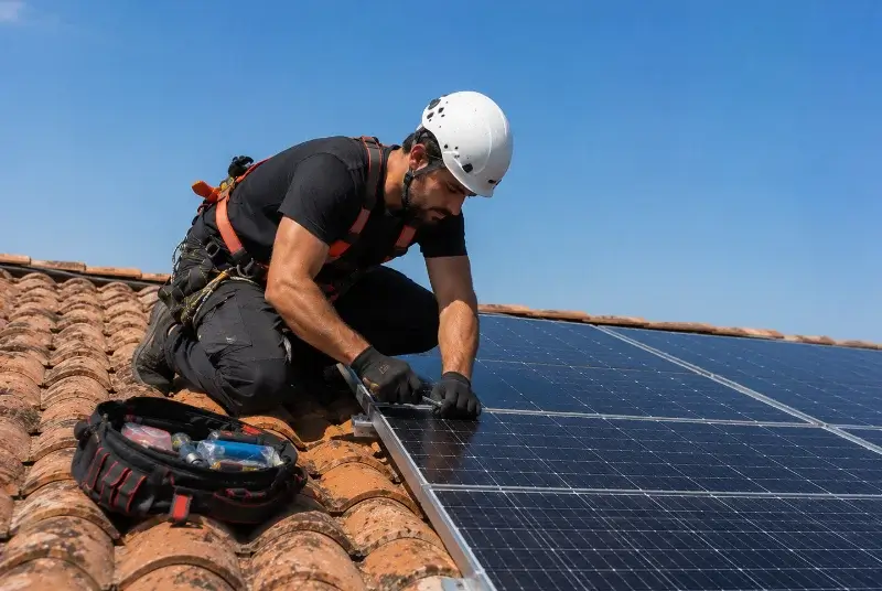 Maintenance et monitoring de panneaux solaires à Massals